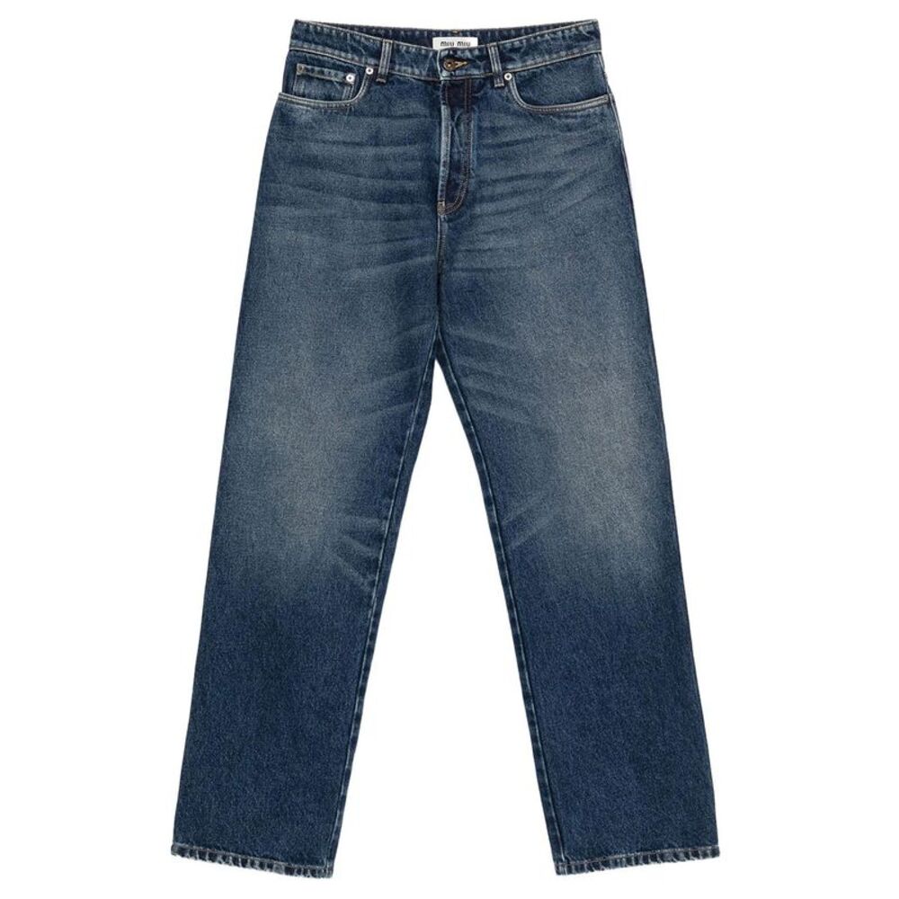 Miu Miu Women Five-Pocket Loose Fit Denim Jeans